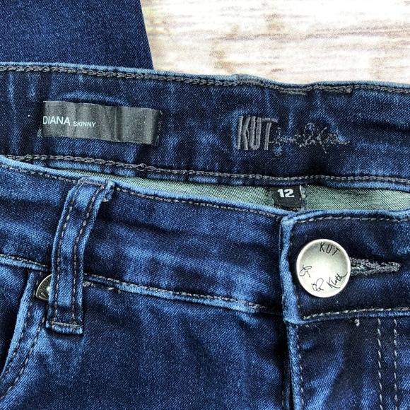 Kut From The Kloth Diana Skinny Jean Size 12 Dark - Picture 4 of 7